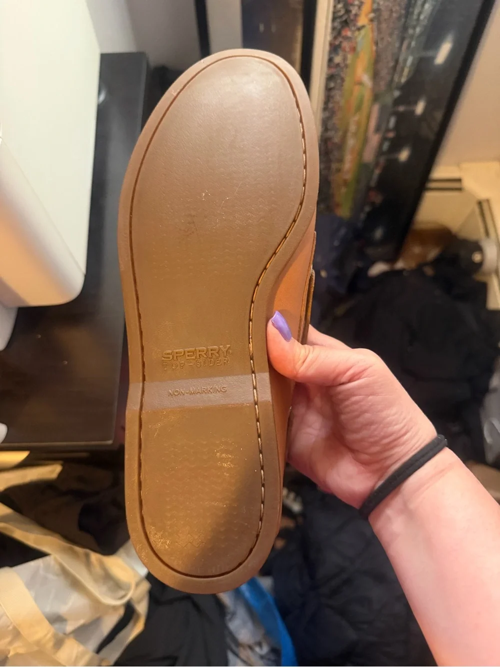 Sperry Men's Classic Tan Leather Boat Shoes - Sahara.